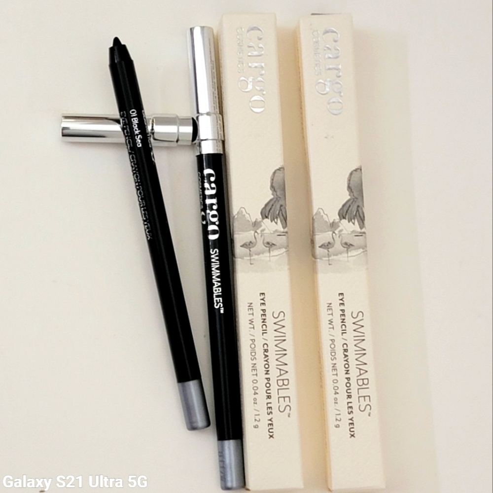 2 pk CARGO SWIMMABLES Eye Pencil 0.04 oz BLACK SEA NEW IN BOX